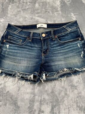 BKE Denim Shorts Womens 28 Stella Low Rise Blue Jean Distressed